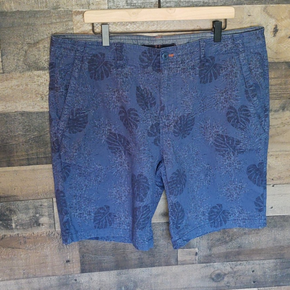 Weatherproof Vintage blue tropical mens shorts 38